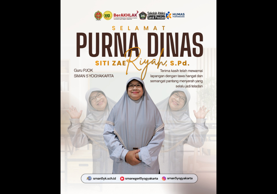 Penuh Haru, SMA Negeri 5 Yogyakarta Lepas Ibu Siti Zaerizah, S.Pd. Memasuki Masa Purna Tugas